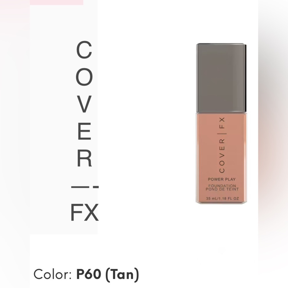 COVER FX - NWT
Power Play Foundation
0.33 oz - P60 - TAN